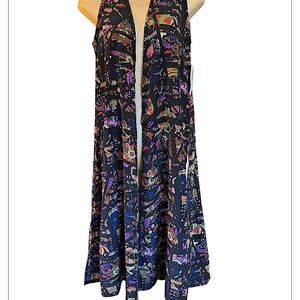 Colorful Patterned Sleeveless Lu Lu Roe Cover up